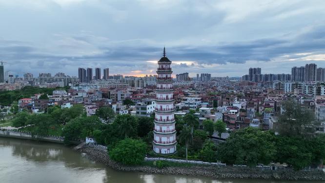 广东省东莞市金鳌洲塔航拍