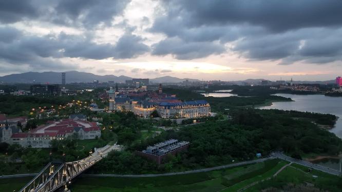 广东省东莞市松山湖华为小镇航拍