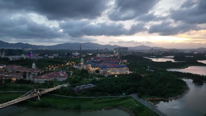 广东省东莞市松山湖华为小镇航拍