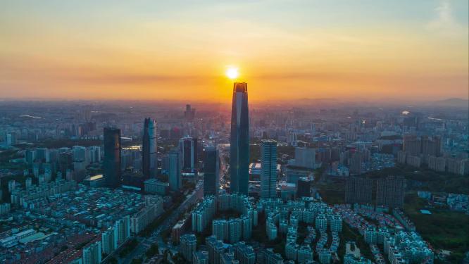 广东省东莞市城市风光延时