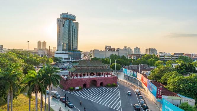 广东省东莞市迎恩门城楼延时