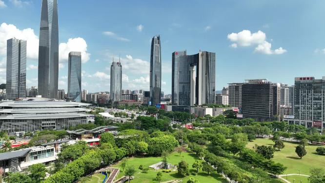 广东省东莞市城市风光航拍