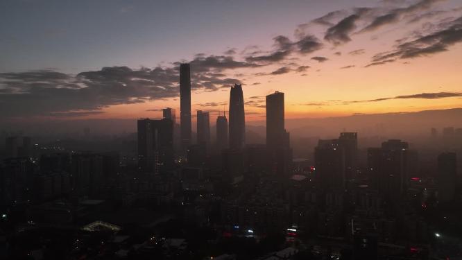 广东省东莞市城市风光航拍
