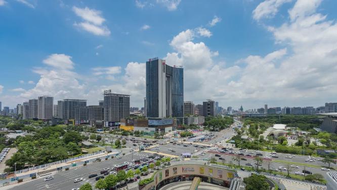 东莞鸿福路口白天延时风光