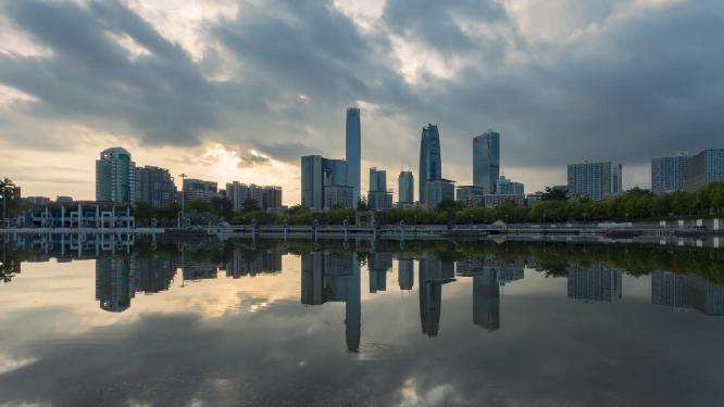 东莞民营国贸日出延时风光