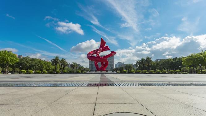 东莞市中心广场延时美景