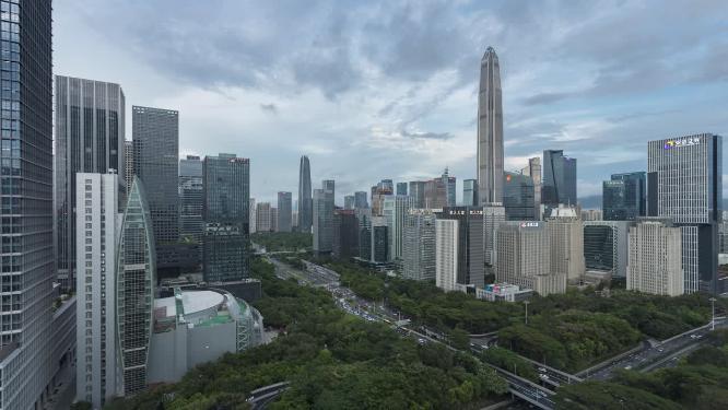 深圳福田CBD延时风光