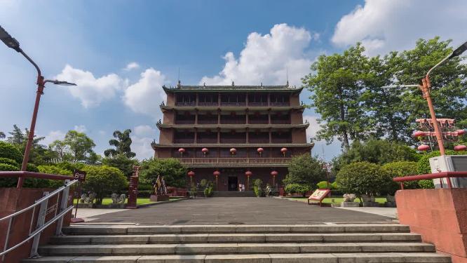 广州越秀公园镇海楼延时风光