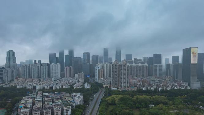 深圳CBD天际线云海延时风光