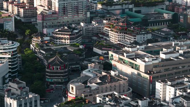 深圳东门老街建筑光影延时