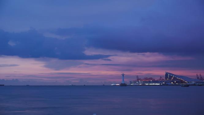 蛇口太子港海景延时