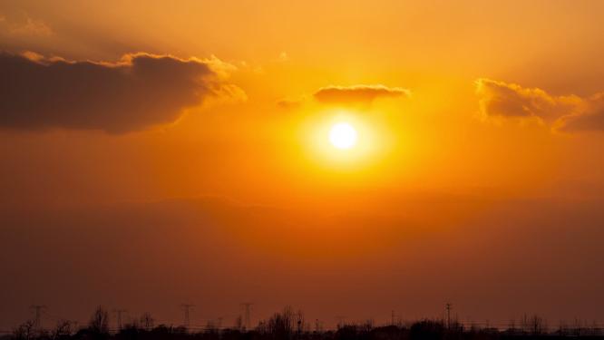 绝美夕阳日落延时实拍