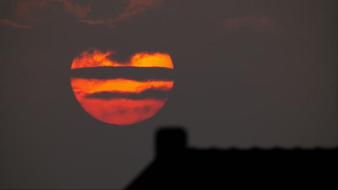 超大日落夕阳延时实拍