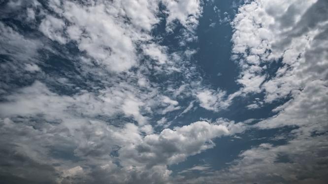 天空蓝天白云层移动延时实拍空镜