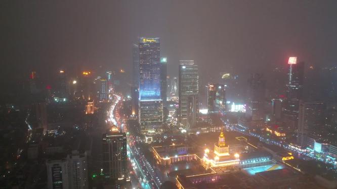 上海城市雪景