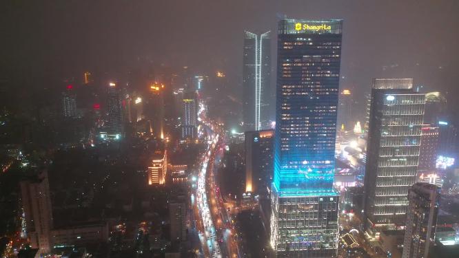 上海城市雪景