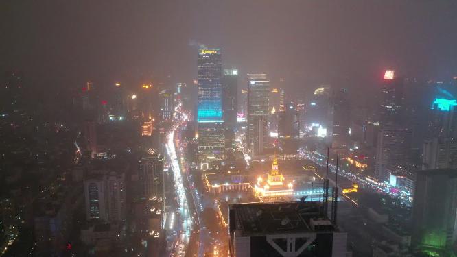 上海城市雪景