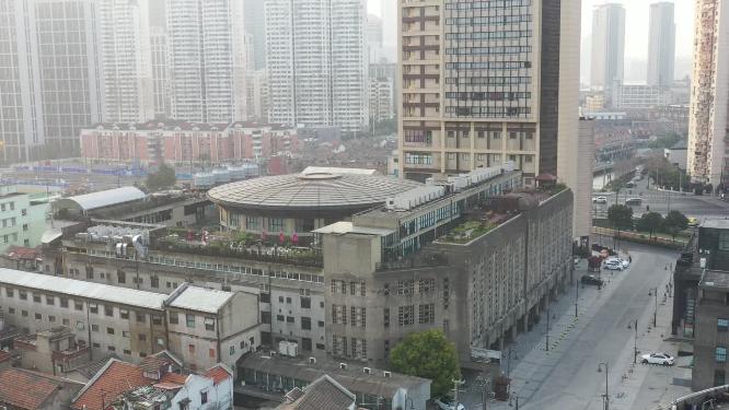 虹口区上海音乐谷周边航拍