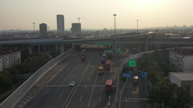 逸仙高架路外环高速公路立交桥
