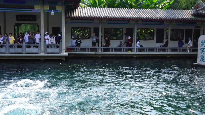 4K济南趵突泉公园济南旅游实拍泉水视频