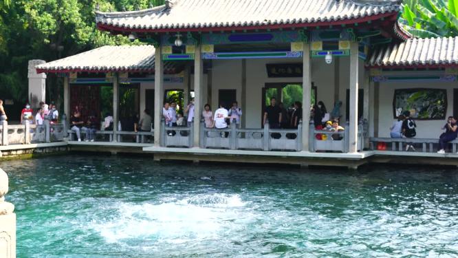 4K济南趵突泉公园济南旅游实拍泉水视频