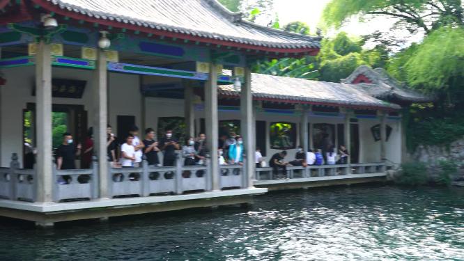 4K济南趵突泉公园济南旅游实拍泉水视频