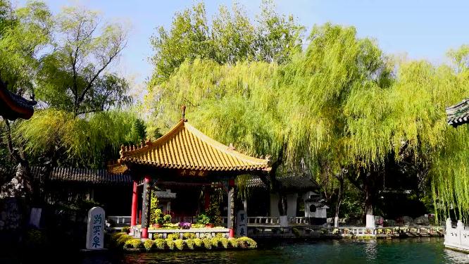 4K实拍泉城济南趵突泉景区济南旅游视频