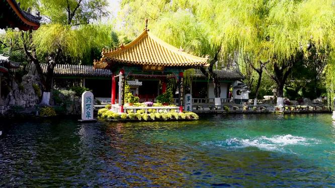 山东省旅游城市泉城济南天下第一泉景区趵突泉公园游客视角实拍4K视频