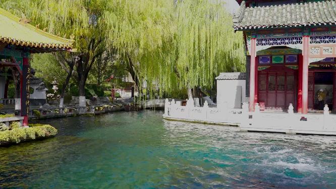 山东省旅游城市泉城济南天下第一泉景区趵突泉公园游客视角实拍4K视频