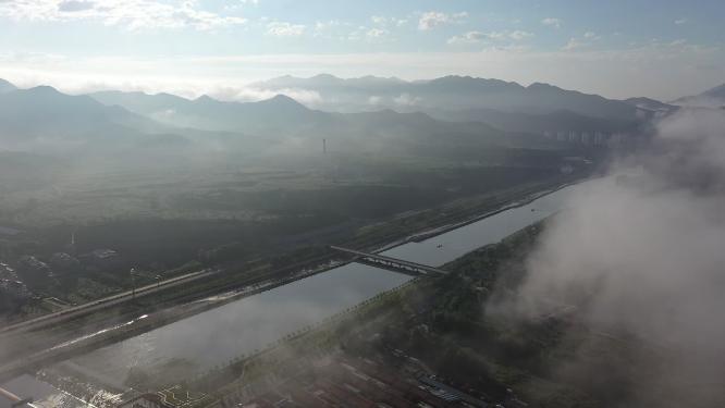 航拍承德丰宁县城景色