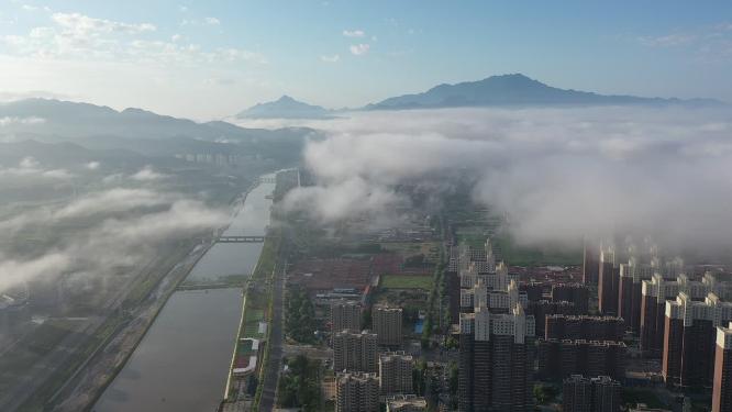 航拍承德丰宁县城景色