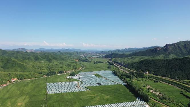 航拍新农村  乡村振兴   绿水青山