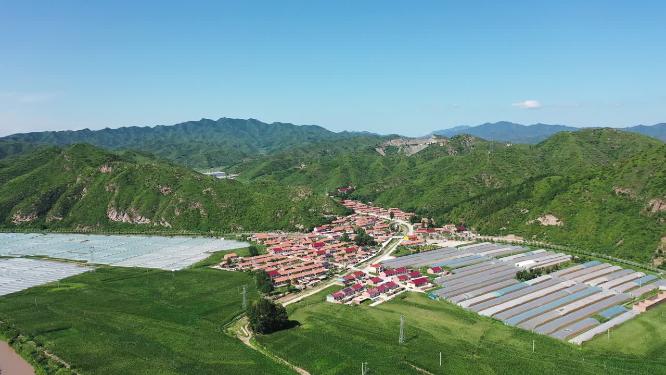 航拍新农村  乡村振兴   绿水青山