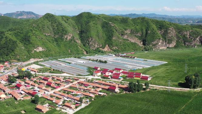 航拍新农村  乡村振兴   绿水青山