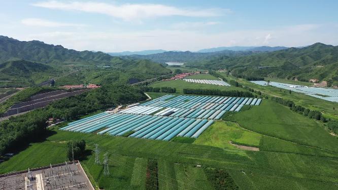 航拍新农村  乡村振兴   绿水青山