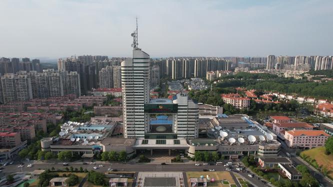 湖南长沙广电中心航拍