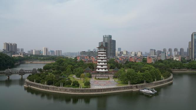 湖南长沙烈士公园潇湘塔航拍