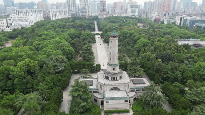 湖南长沙烈士公园纪念碑航拍