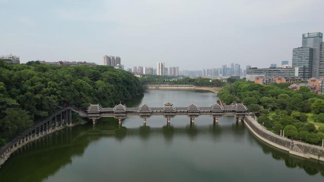 湖南长沙烈士公园航拍