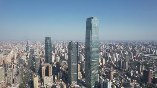 航拍湖南长沙国金中心第一高楼