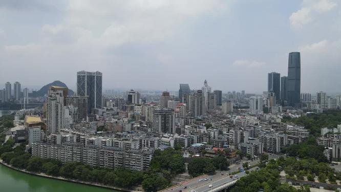 广西柳州城市建设航拍