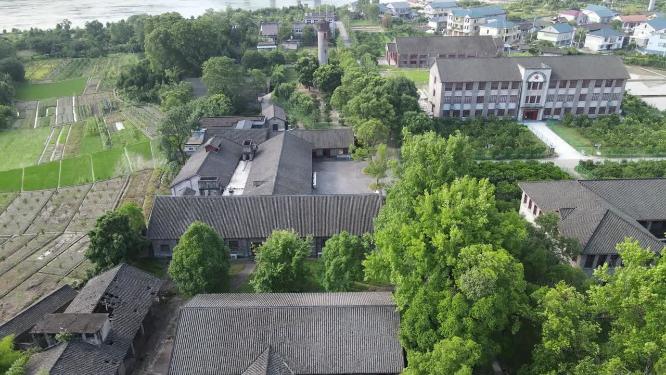 杂交水稻发源地安江农校航拍