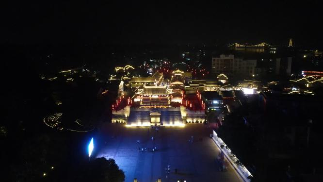 江西赣州城市夜景航拍