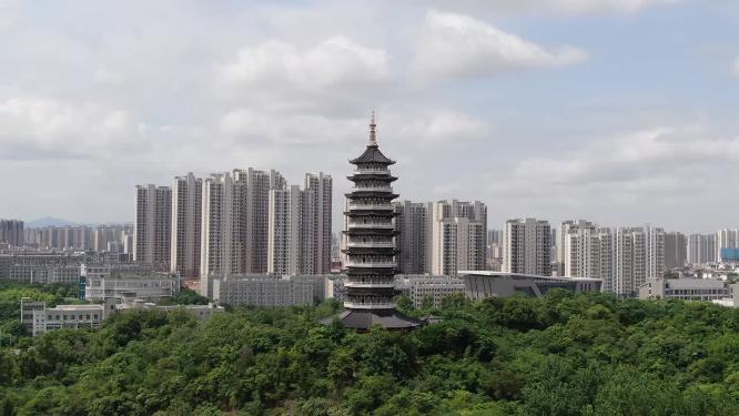 江西赣州城市风光地标建筑航拍