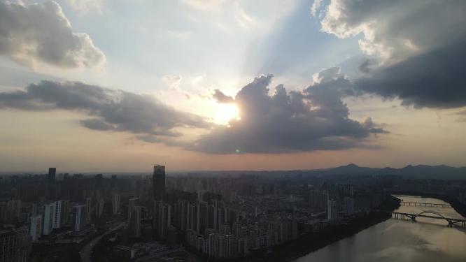 江西赣州城市风光航拍
