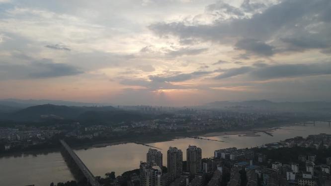 江西赣州城市风光航拍