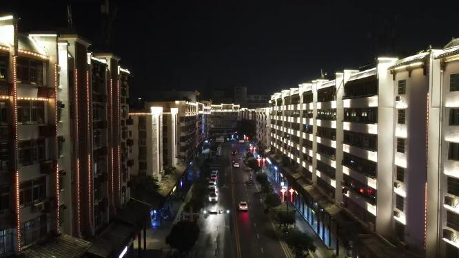 江西赣州江南宋城夜景航拍