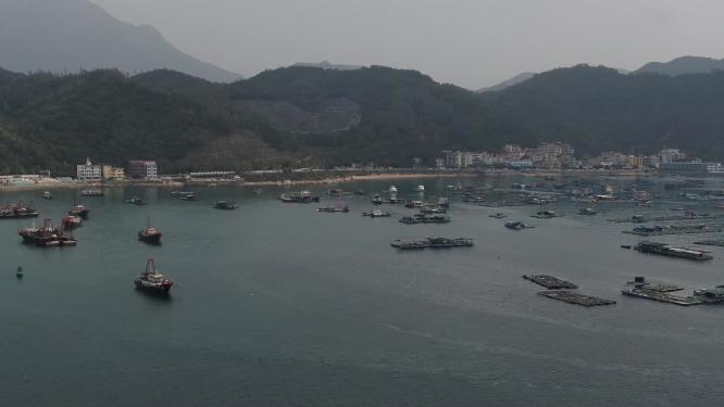 深圳杨梅坑度假村大海海浪航拍