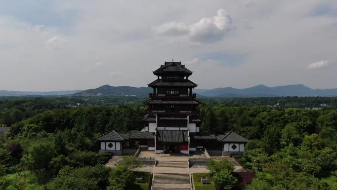湖南刘少奇故居花明楼5A景区航拍