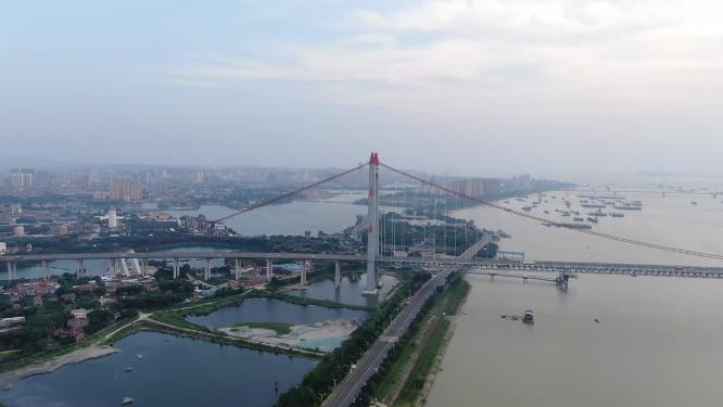 湖南岳阳洞庭湖航拍